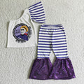 GSPO0178 GET IN LOSERS Top Stripes Bell Pants Girls Halloween Clothes Set