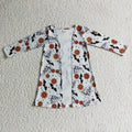 GT0042 Ghost Flower Print Girls Halloween Jackets Cardigans Top