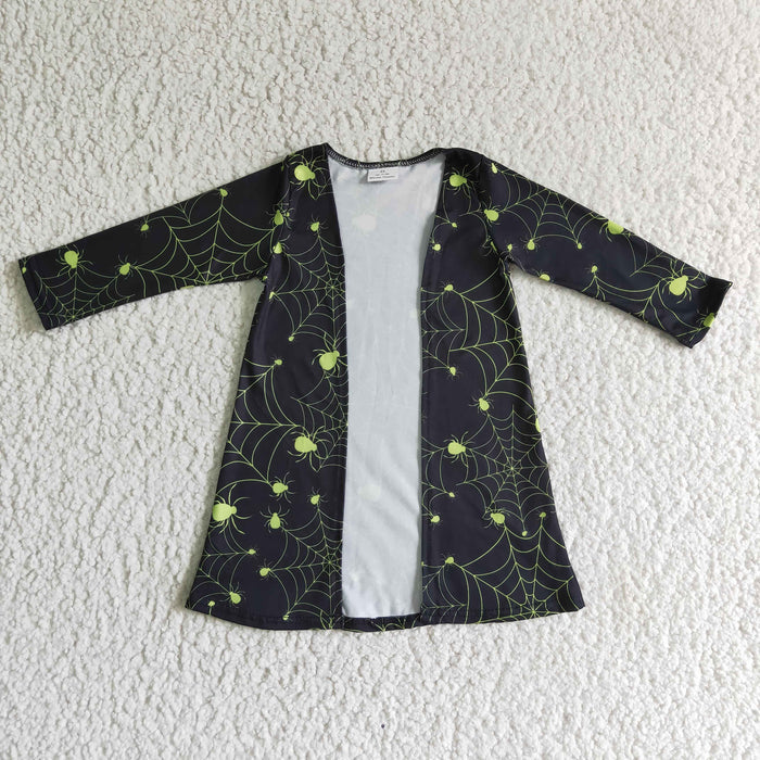 GT0046 Web Print Girls Halloween Jackets Cardigans Top