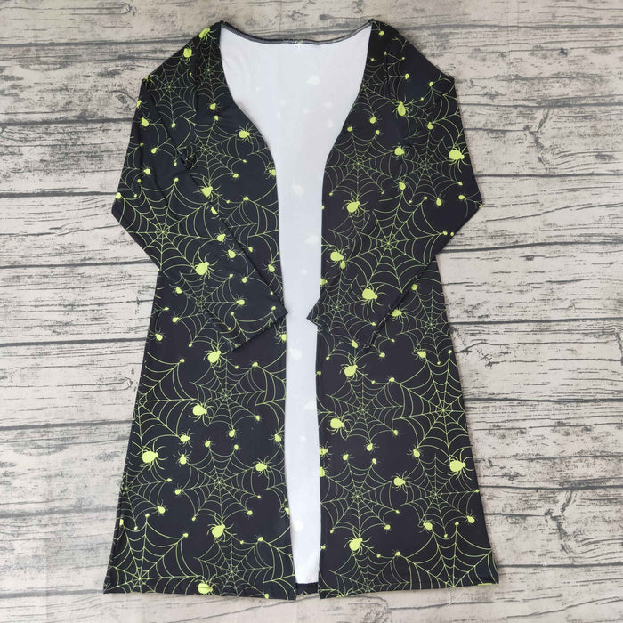 GT0047 Web Print Woman Halloween Jackets Cardigans Top