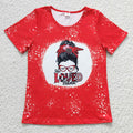 GT0120 Mom and Me adult LOVED red bleached Valentine's Day top