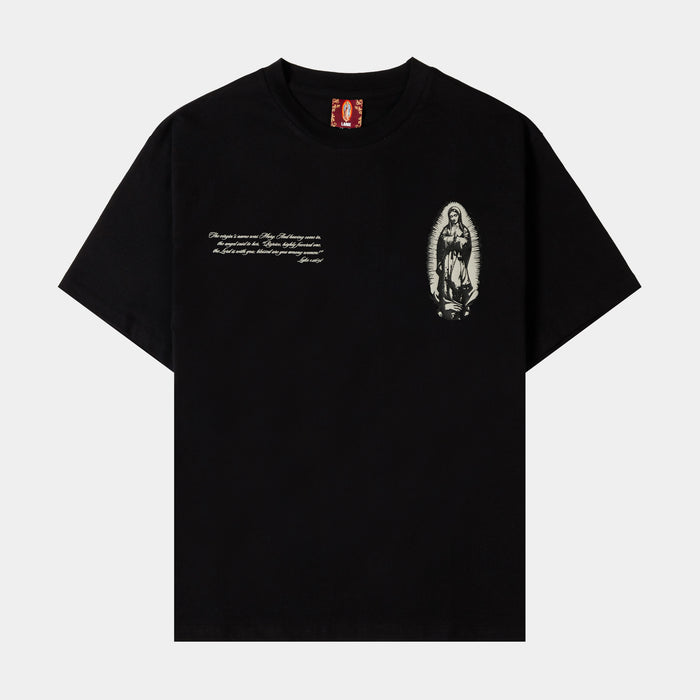 Guadalupe Mural Mens Short Sleeve Shirt (Black/Gold)