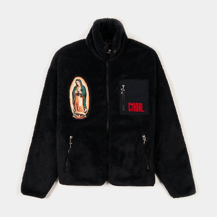 Guadalupe Sherpa Mens Jacket (Black)