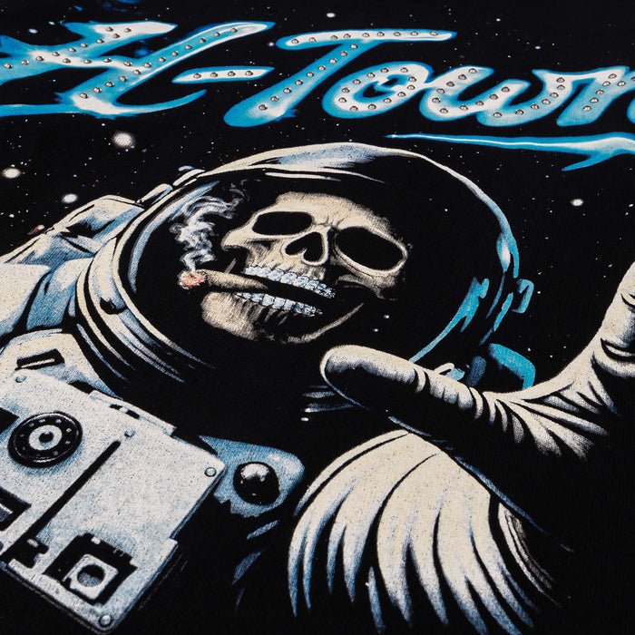 H-Town Premium Mens Short Sleeve Shirt (Black/Blue)