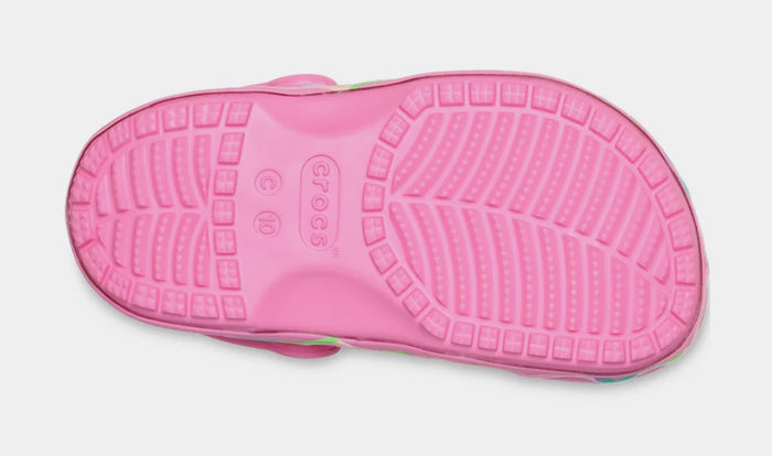 Heart Lights Classic Clog Infant Toddler Sandals (Pink/Yellow)
