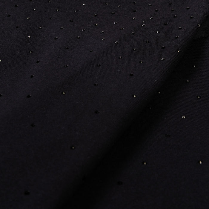 Hello? Rhinestone Mens Short Sleeve Shirt (Black/Purple)