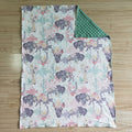 Highland Cow Flowers Print blanket  BL0007