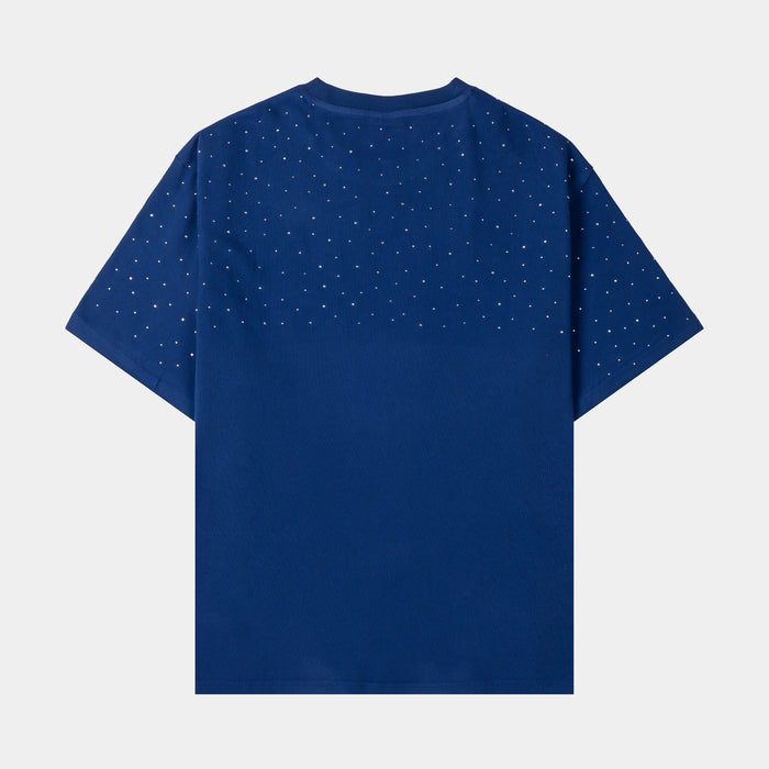 Hollywood Premium Mens Short Sleeve Shirt (Blue/White)