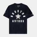 Houston Astros All Pro Drop Shoulder Mens Short Sleeve Shirt (Navy/White)