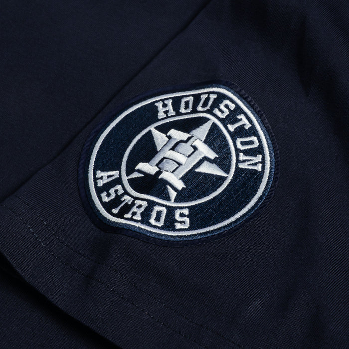 Houston Astros All Pro Drop Shoulder Mens Short Sleeve Shirt (Navy/White)