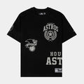 Houston Astros Street Team Drop Shoulder Mens Short Sleeve Shirt (Black/Gray)
