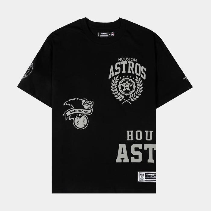Houston Astros Street Team Drop Shoulder Mens Short Sleeve Shirt (Black/Gray)