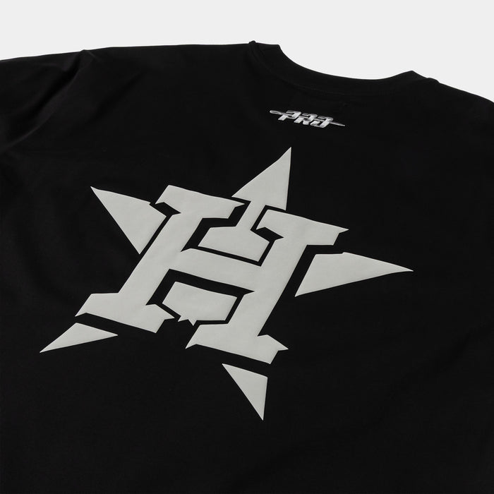 Houston Astros Street Team Drop Shoulder Mens Short Sleeve Shirt (Black/Gray)