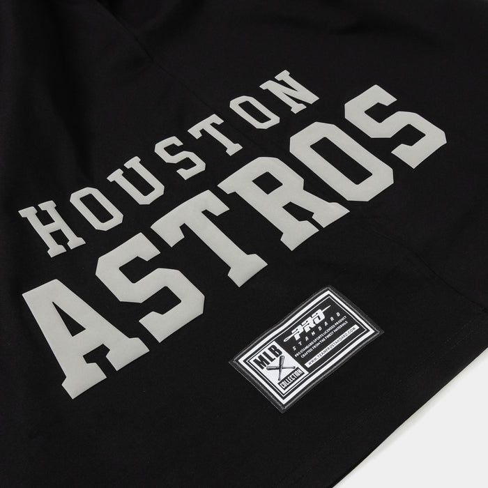 Houston Astros Street Team Drop Shoulder Mens Short Sleeve Shirt (Black/Gray)