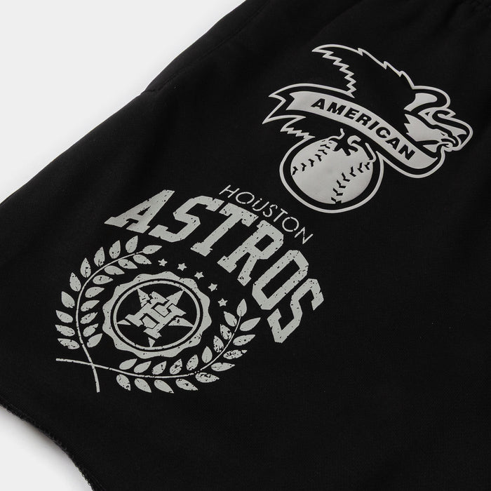 Houston Astros Street Team Fleece Mens Shorts (Black/Gray)