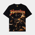 Houston Premium Mens Short Sleeve Shirt (Black/Orange)