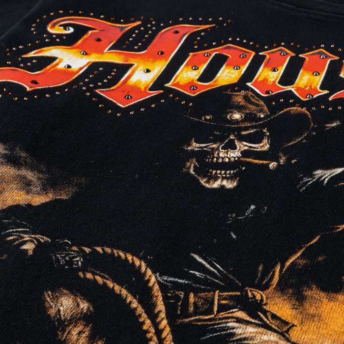 Houston Premium Mens Short Sleeve Shirt (Black/Orange)