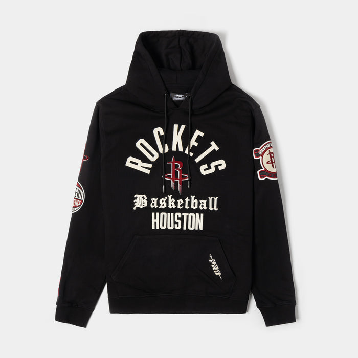Houston Rockets Original Fleece Pullover Mens Hoodie (Black/White)