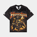 Houston Texas Exclusive Mesh Mens Jersey (Black/Orange)