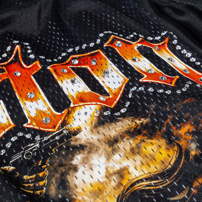 Houston Texas Exclusive Mesh Mens Jersey (Black/Orange)