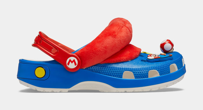 I Am Mario Classic Clog Mens Sandals (Blue/Red) Free Shipping