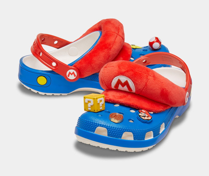 I Am Mario Classic Clog Mens Sandals (Blue/Red) Free Shipping