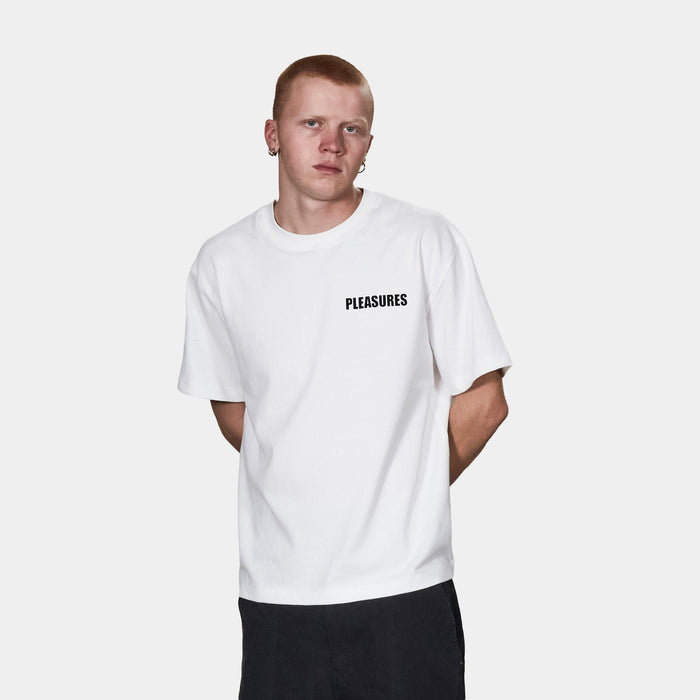 Impact Heavyweight Mens Short Sleeve Shirt (White/Black)