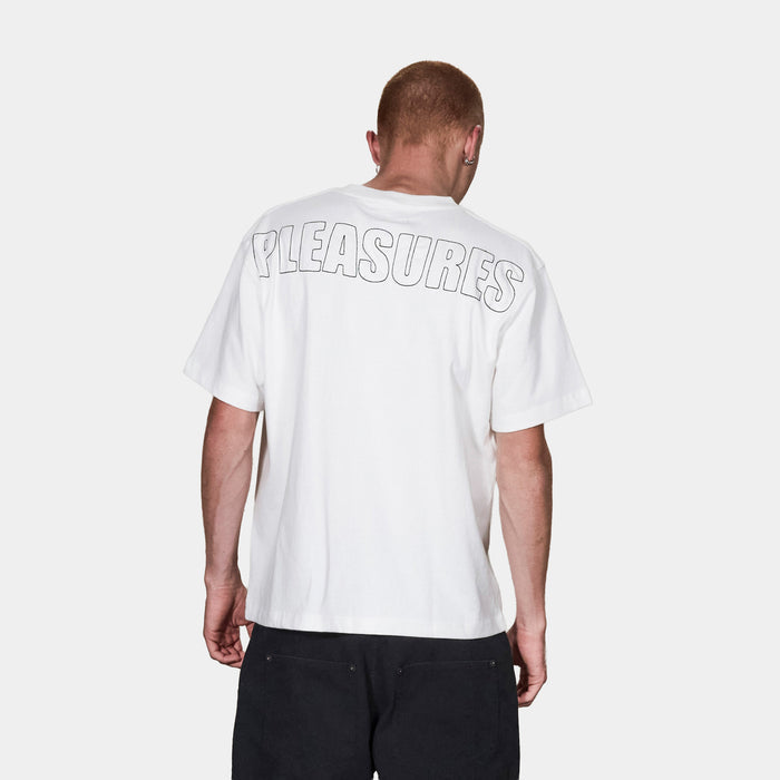 Impact Heavyweight Mens Short Sleeve Shirt (White/Black)