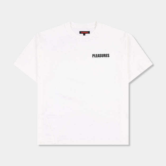 Impact Heavyweight Mens Short Sleeve Shirt (White/Black)