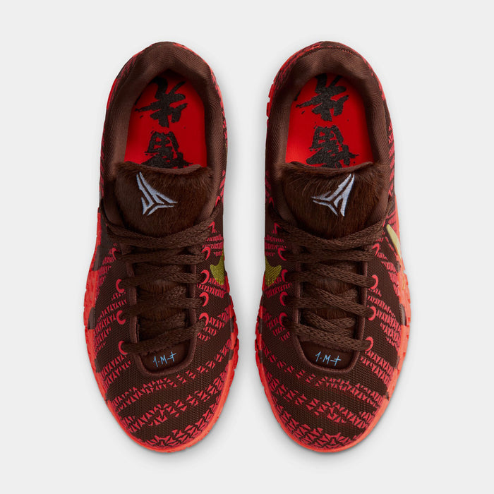 JA 3 Lunar New Year Grade School Basketball Shoes (Light Chocolate/Metallic Gold/Silt Red)