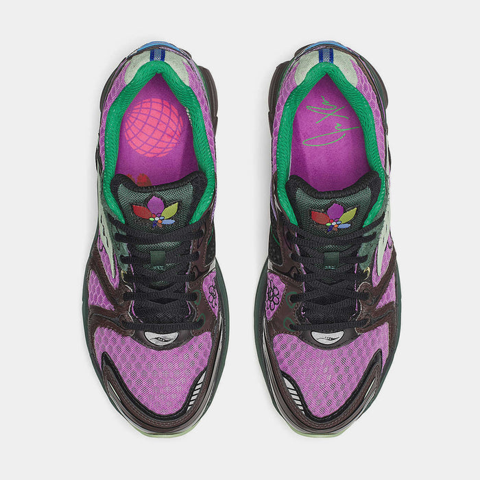 Jaetips x Saucony Progrid Triumph 4 Perrilla Mens Lifestyle Shoes (Purple/Brown/Green/Multi Color)