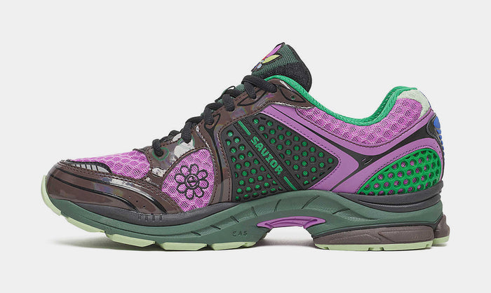 Jaetips x Saucony Progrid Triumph 4 Perrilla Mens Lifestyle Shoes (Purple/Brown/Green/Multi Color)