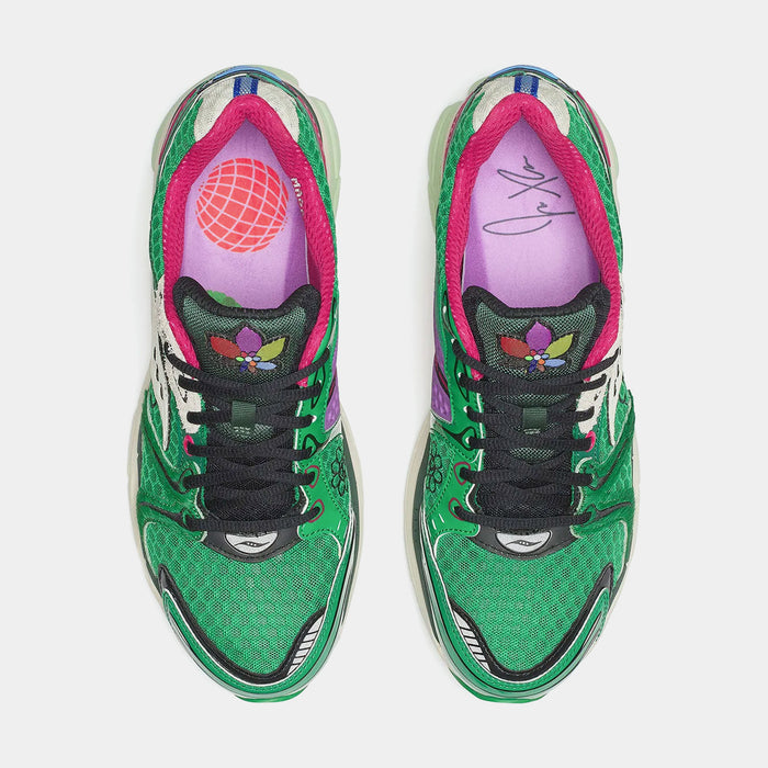 Jaetips x Saucony Progrid Triumph 4 Sugar Maple Mens Lifestyle Shoes (Green/Pink/Multi Color)