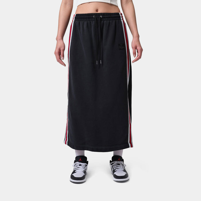 JDN Flight Fleece Womens Skirt (Black/Red)