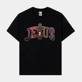 Jesus Letters Mens Short Sleeve Shirt (Black/Red)