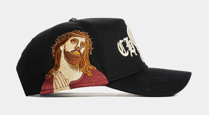 Jesus Snapback Mens Hat (Black/Cream)