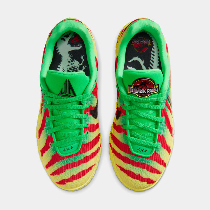 Jurassic Park x Ja 3 Explorer Grade School Basketball Shoes (Green Spark/Black/university Red)