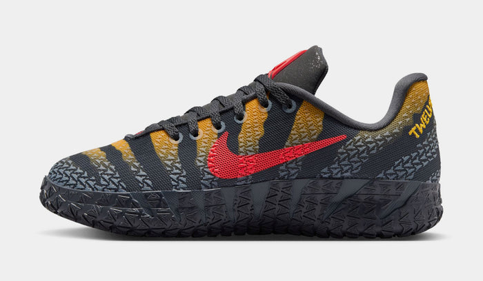 Jurassic Park x Ja 3 Raptor Grade School Basketball Shoes (Anthracite/Bright Crimson/Yellow Ochre)