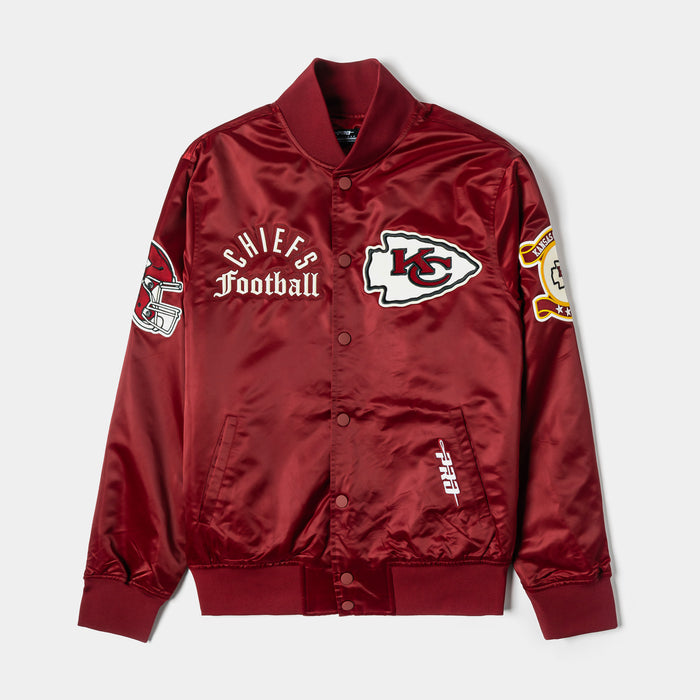 Kansas City Chiefs Original Satin Mens Jacket (Red/White)