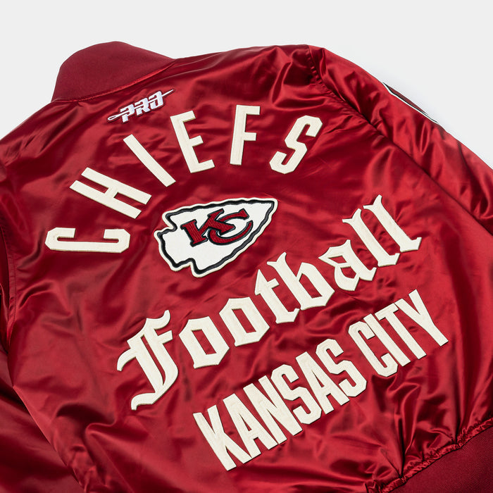Kansas City Chiefs Original Satin Mens Jacket (Red/White)