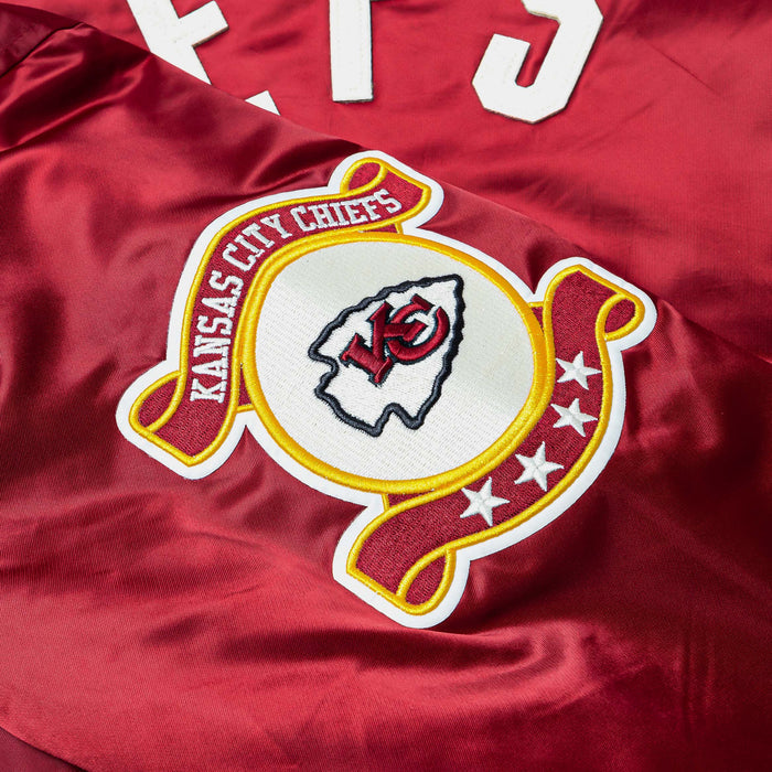 Kansas City Chiefs Original Satin Mens Jacket (Red/White)