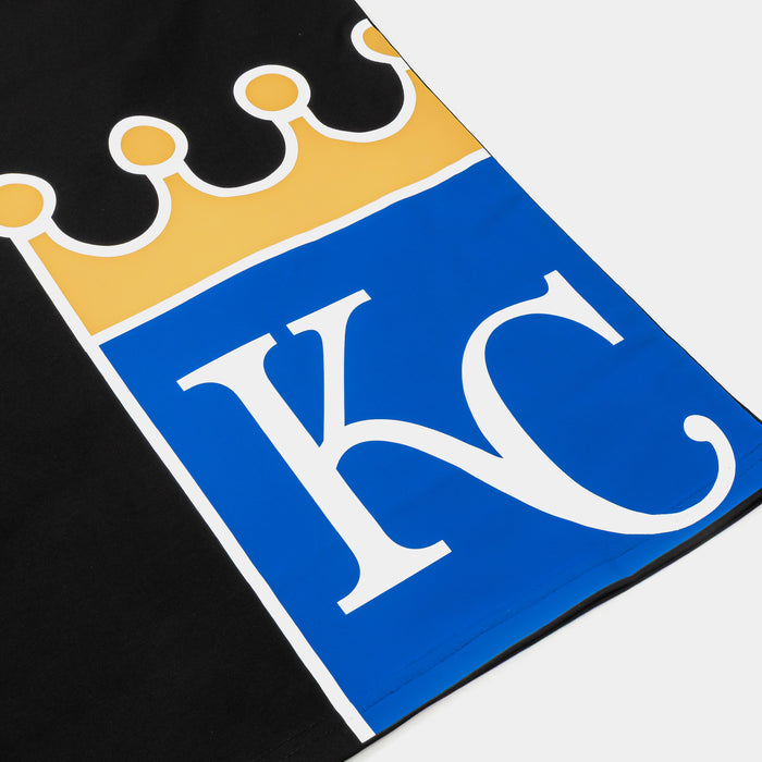 Kansas City Royals Living Large Drop Shoulder Mens Short Sleeve Shirt (Black/Blue)