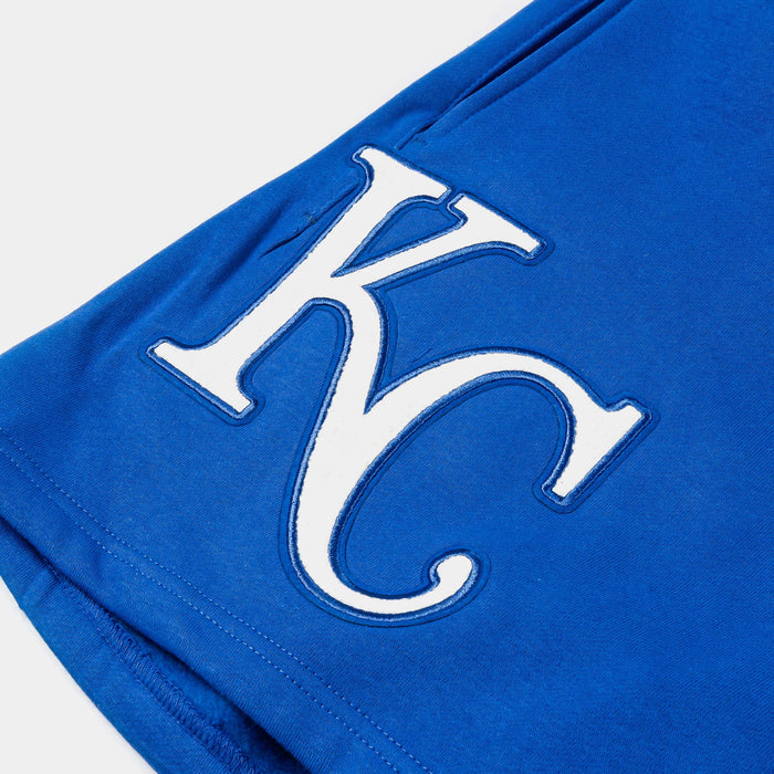 Kansas City Royals Living Large Fleece Mens Shorts (Blue/White)