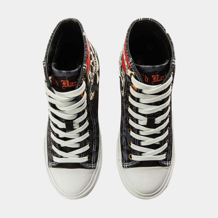Kills Love Slowly High Top Womens Lifestyle Shoes (Black/White)