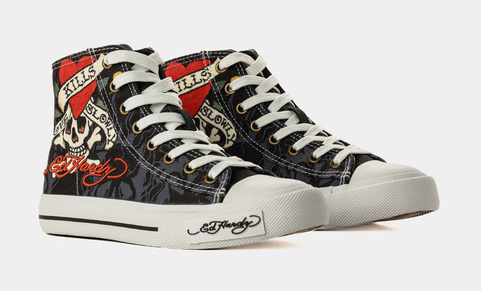 Kills Love Slowly High Top Womens Lifestyle Shoes (Black/White)