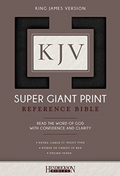 KJV Super Giant Print Reference Bible (Imitation Leather, Black, Indexed, Red Letter)