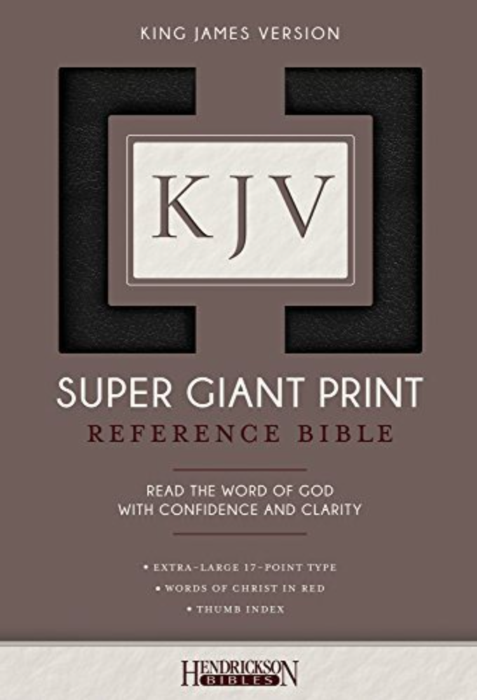KJV Super Giant Print Reference Bible (Imitation Leather, Black, Indexed, Red Letter)