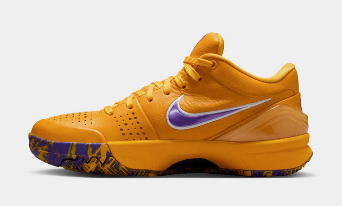 Kobe 4 Draft Pack Grade School Basketball Shoes (University Gold/White/Fierce Purple) Free Shipping