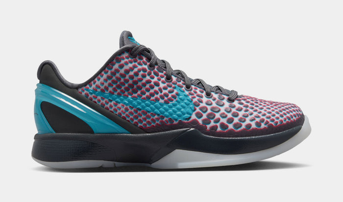 Kobe 6 Grade School Basketball Shoes (Dark Grey/Chlorine Blue/Daring Red)
