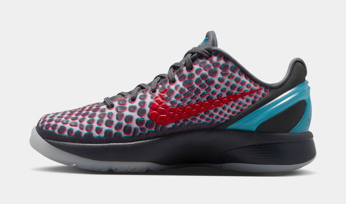 Kobe 6 Grade School Basketball Shoes (Dark Grey/Chlorine Blue/Daring Red)